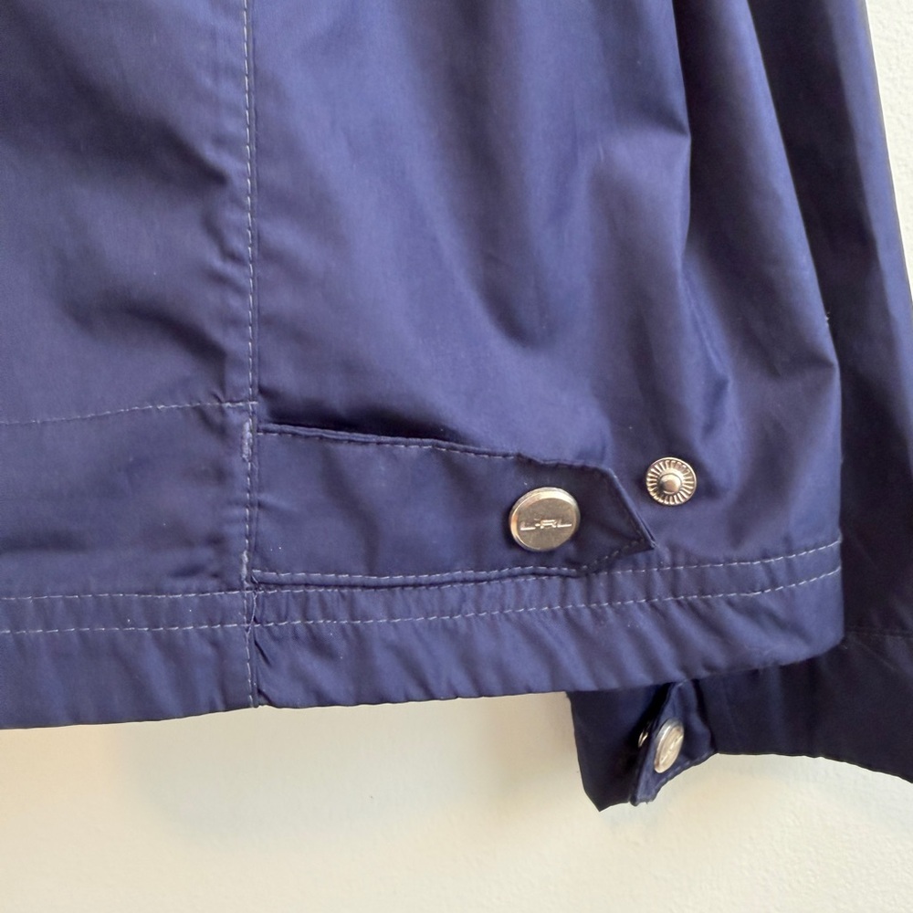 Ralph Lauren RLX Navy Windbreaker Jacket Pink Crest Logo Full Zip Lightweight - Picture 4 of 4